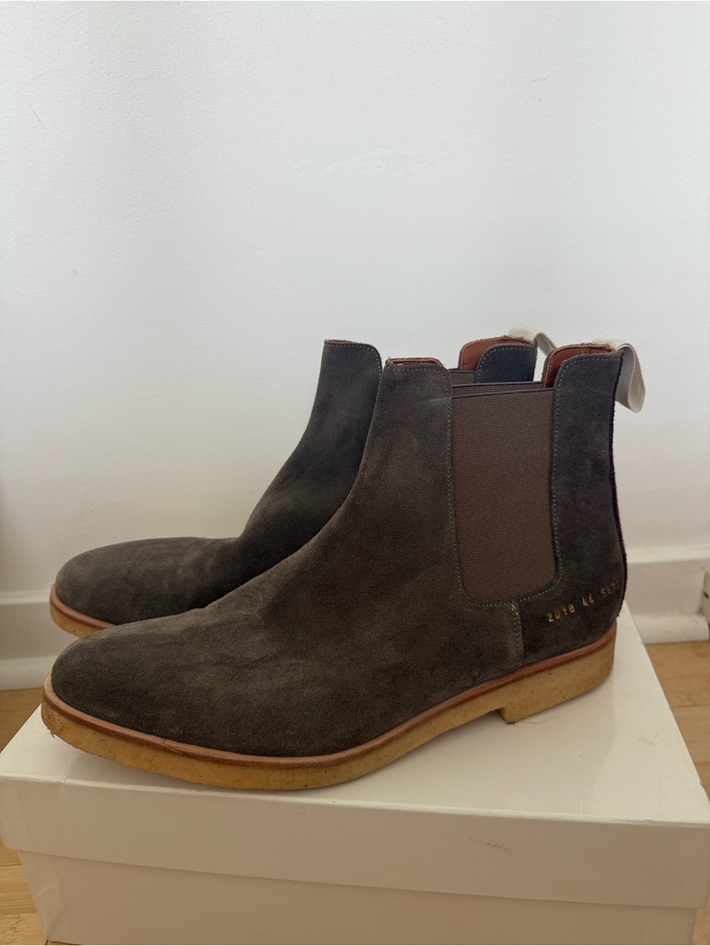 Common Projects Suede Gray Chelsea Boot size 44 - Picture 7 of 8